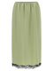 Twin Set Satin Froissé And Lace Skirt