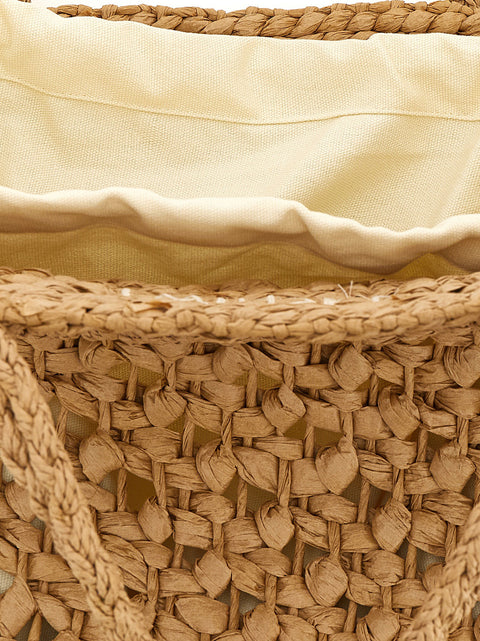 Twin Set Straw Shopping Bag
