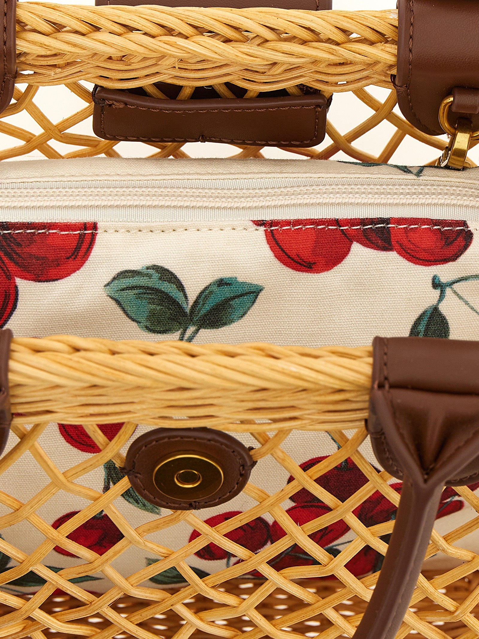 Twin Set Wicker Basket Shoulder Strap
