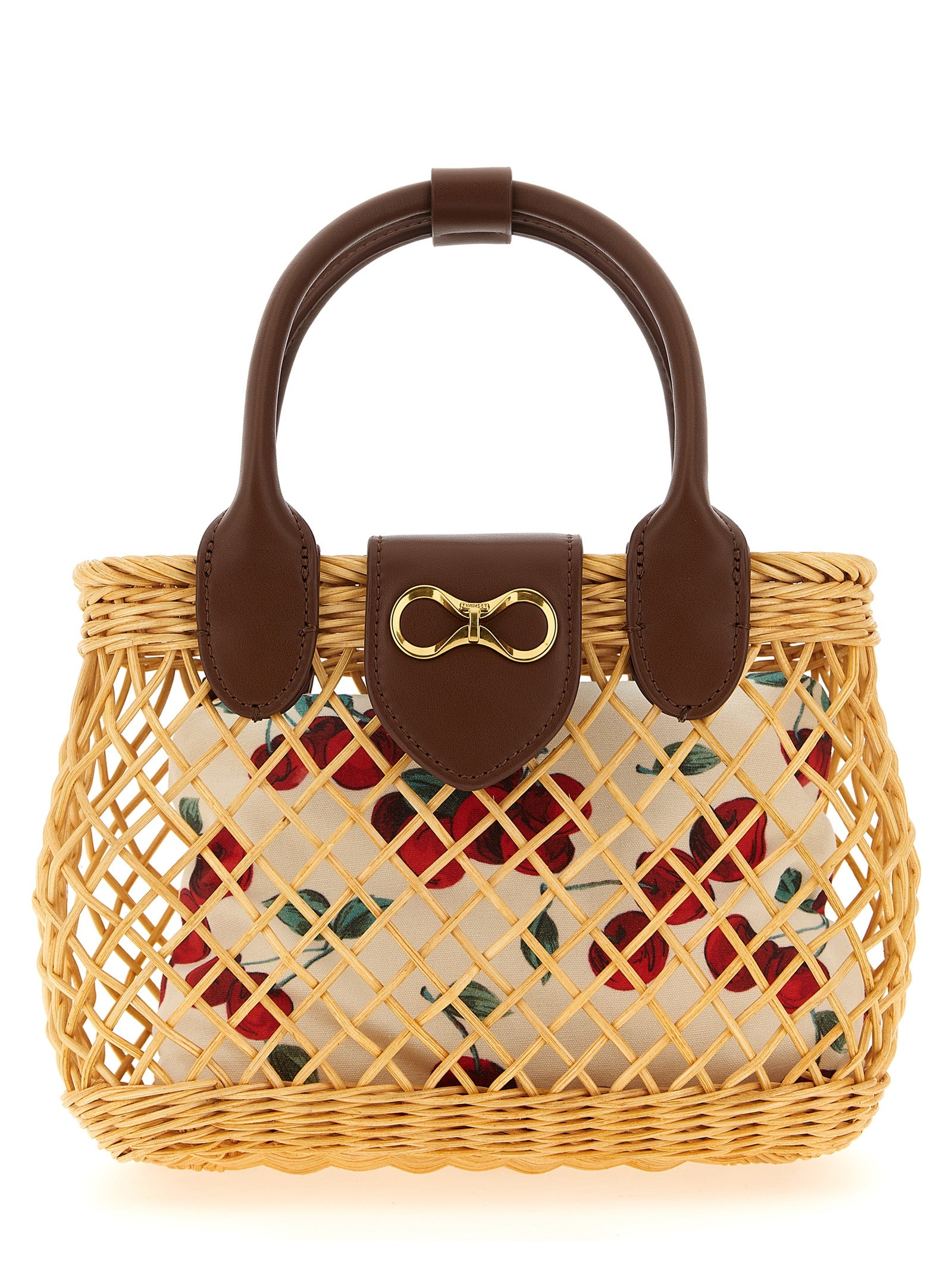 Twin Set Wicker Basket Shoulder Strap