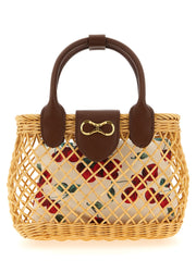 Twin Set Wicker Basket Shoulder Strap