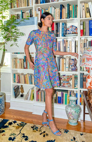 Twirly Whirly Dress - Vintage Vines Periwinkle-Dress-Gretchen Scott LLC-XXS-Periwinkle-Urbanheer