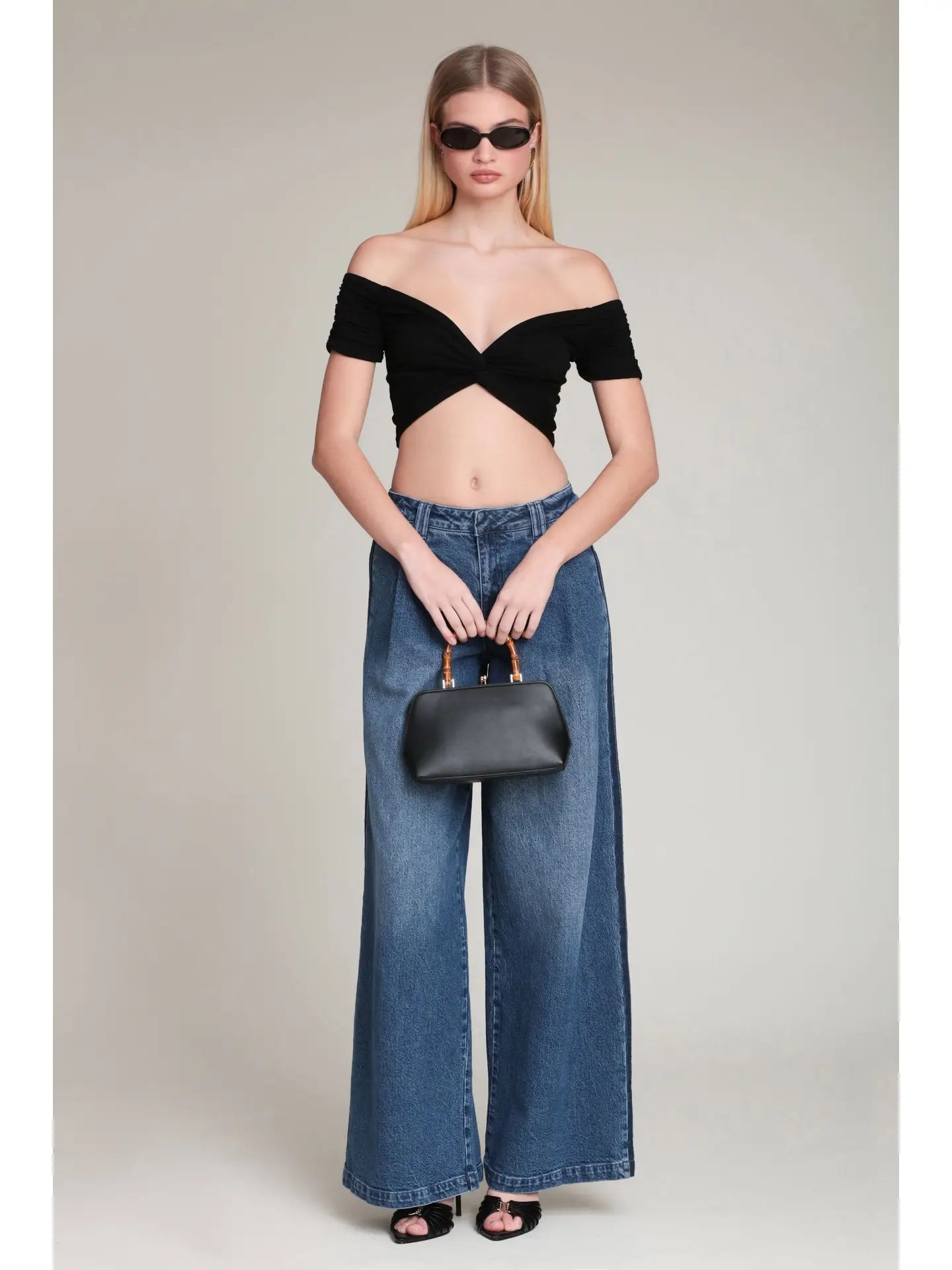 Twist Front Knit Crop Top