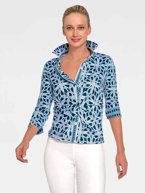 Twist & Shout Top- Ring Toss-Top-Gretchen Scott LLC-XXS-Navy-Urbanheer