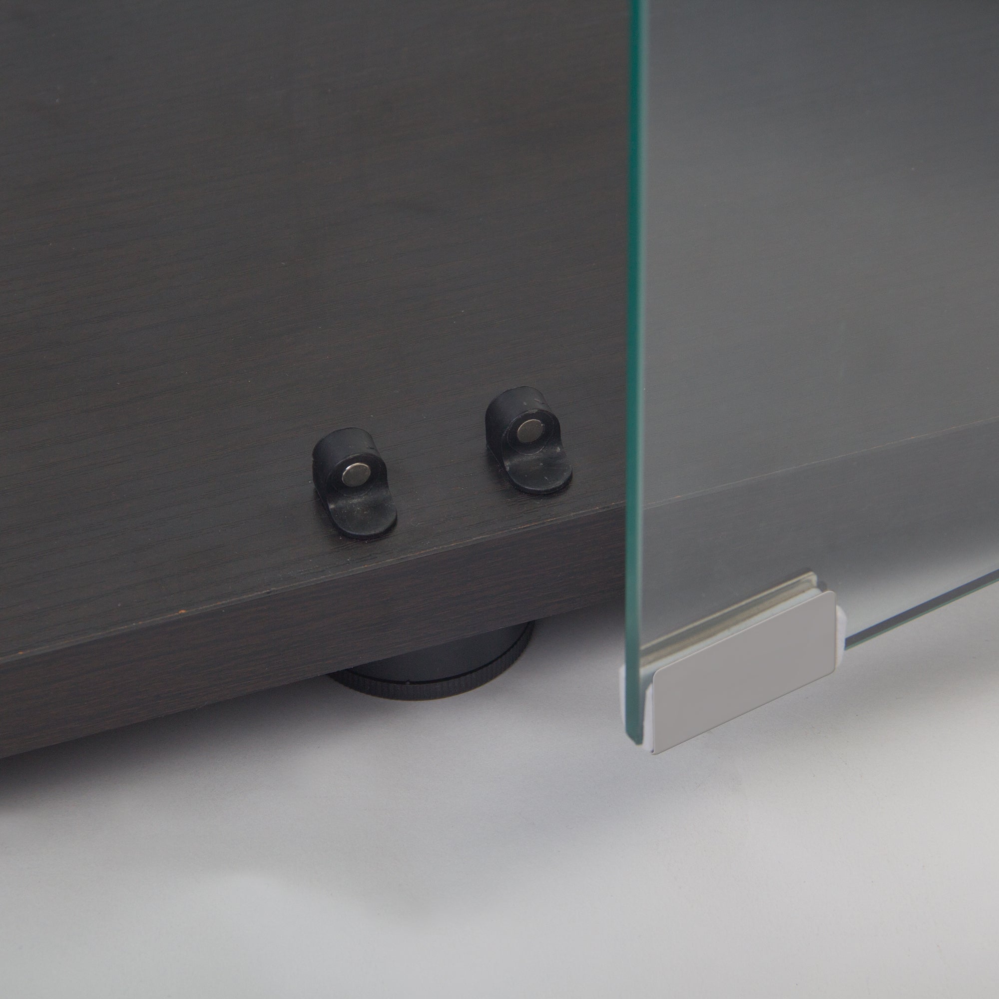 Two-door Glass Display Cabinet 2 Shelves with Door, Floor Standing Curio Bookshelf for Living Room-UH Decor-Default-Urbanheer