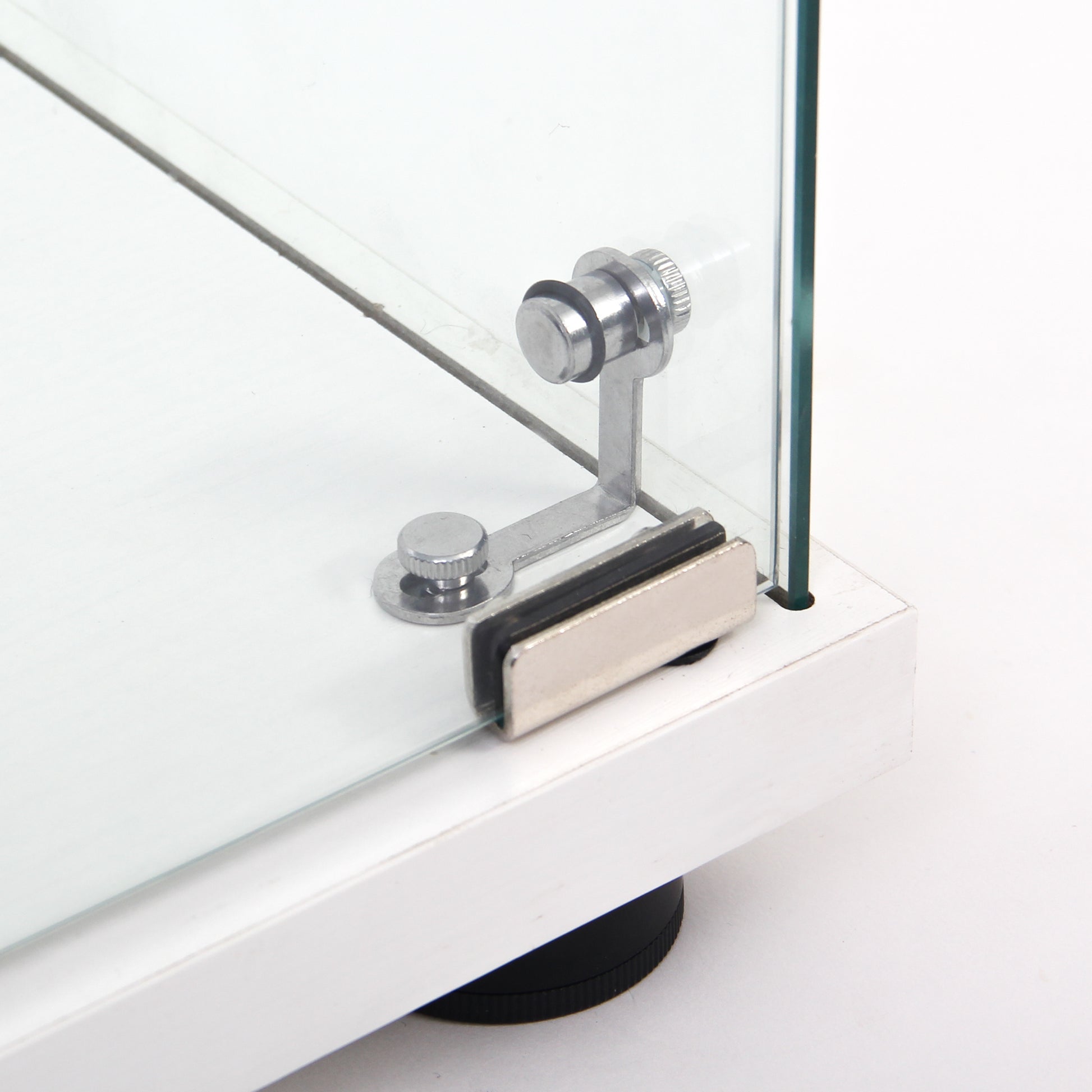 Two-door Glass Display Cabinet 4 Shelves with Door, Floor Standing Curio Bookshelf for Living Room-UH Decor-Default-Urbanheer