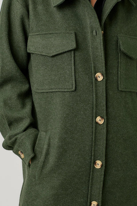 Twofer Hoodie Solid Coat Green-Coat-Mystree-S-Green-Urbanheer