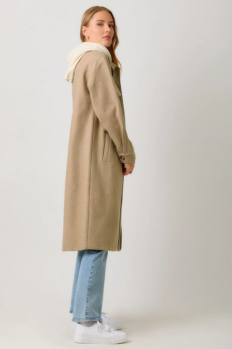 Twofer Hoodie Solid Coat Latte-Coat-Mystree-S-Latte-Urbanheer