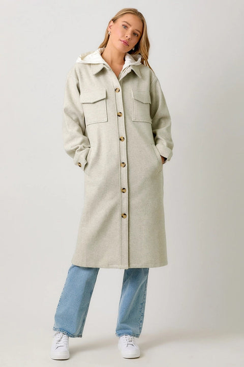 Twofer Hoodie Solid Coat Oatmeal-Coat-Mystree-S-Urbanheer