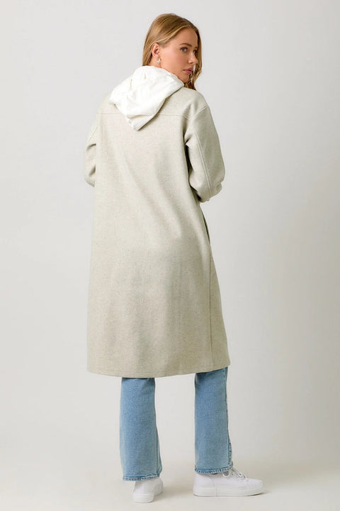 Twofer Hoodie Solid Coat Oatmeal-Coat-Mystree-S-Urbanheer