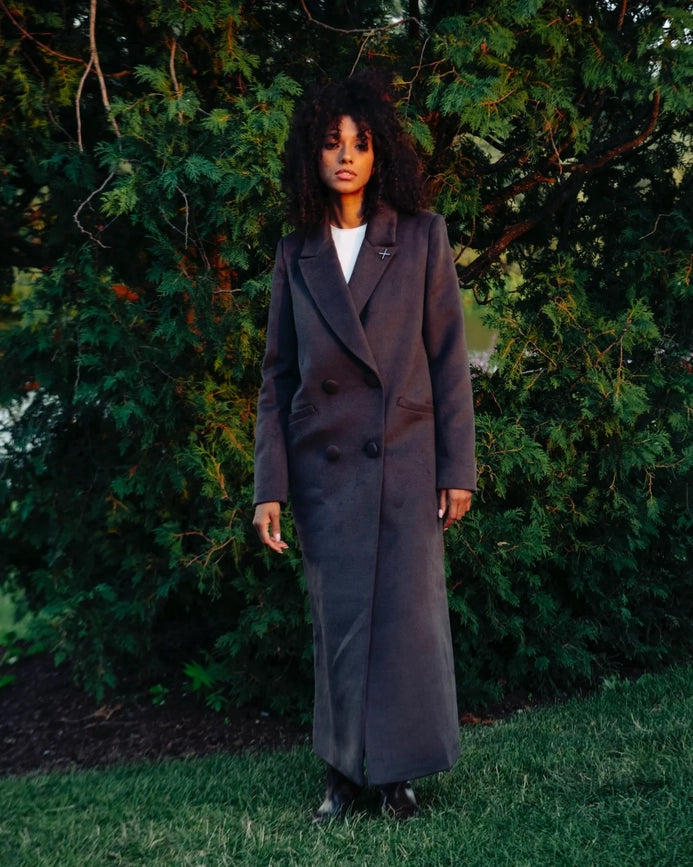 Tyra Coat Brown-Coat-Torn By Ronny Kobo-XS-Brown-Urbanheer