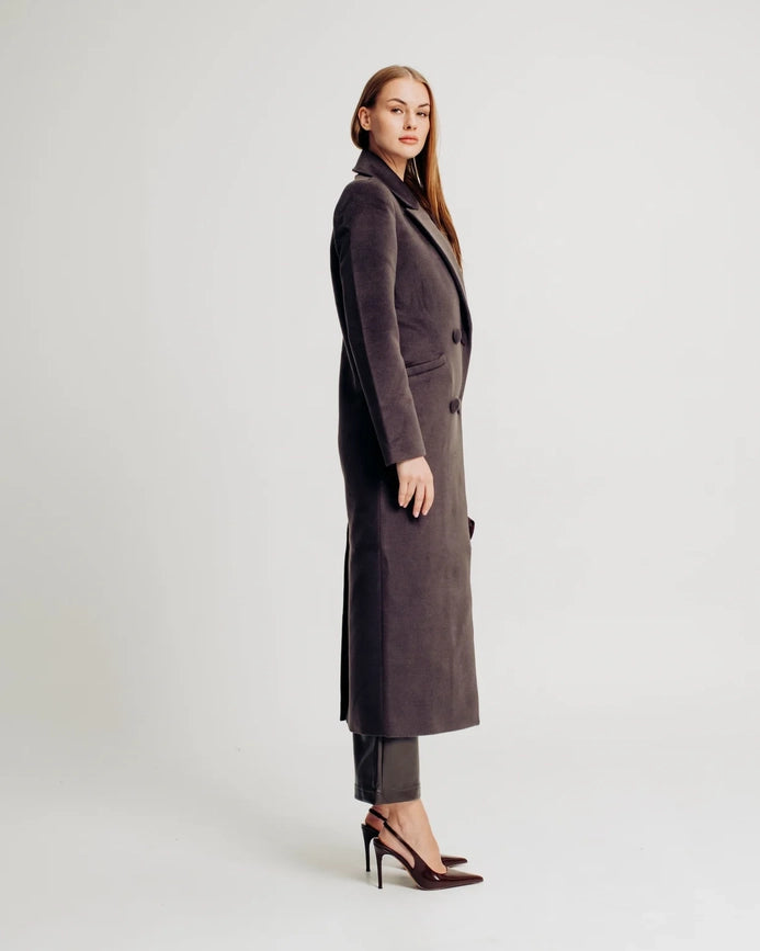 Tyra Coat Brown-Coat-Torn By Ronny Kobo-XS-Brown-Urbanheer
