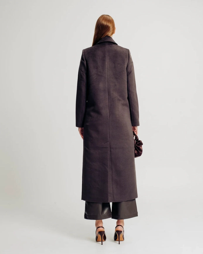 Tyra Coat Brown-Coat-Torn By Ronny Kobo-XS-Brown-Urbanheer