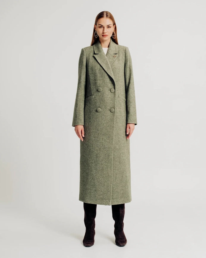 Tyra Coat Green-Coat-Torn By Ronny Kobo-XS-Green-Urbanheer