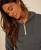 Tyra Triblend Fleece Quarter Zip Hoodie