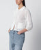 Dunst Ivory openwork linen-blend cardigan