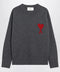 Ami Paris Ami de Coeur sweater in grey virgin wool