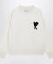 Ami Paris Ami de Coeur sweater in white virgin wool