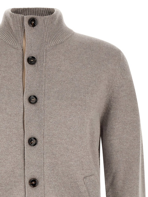 Brioni Cardigan With Price List Collar