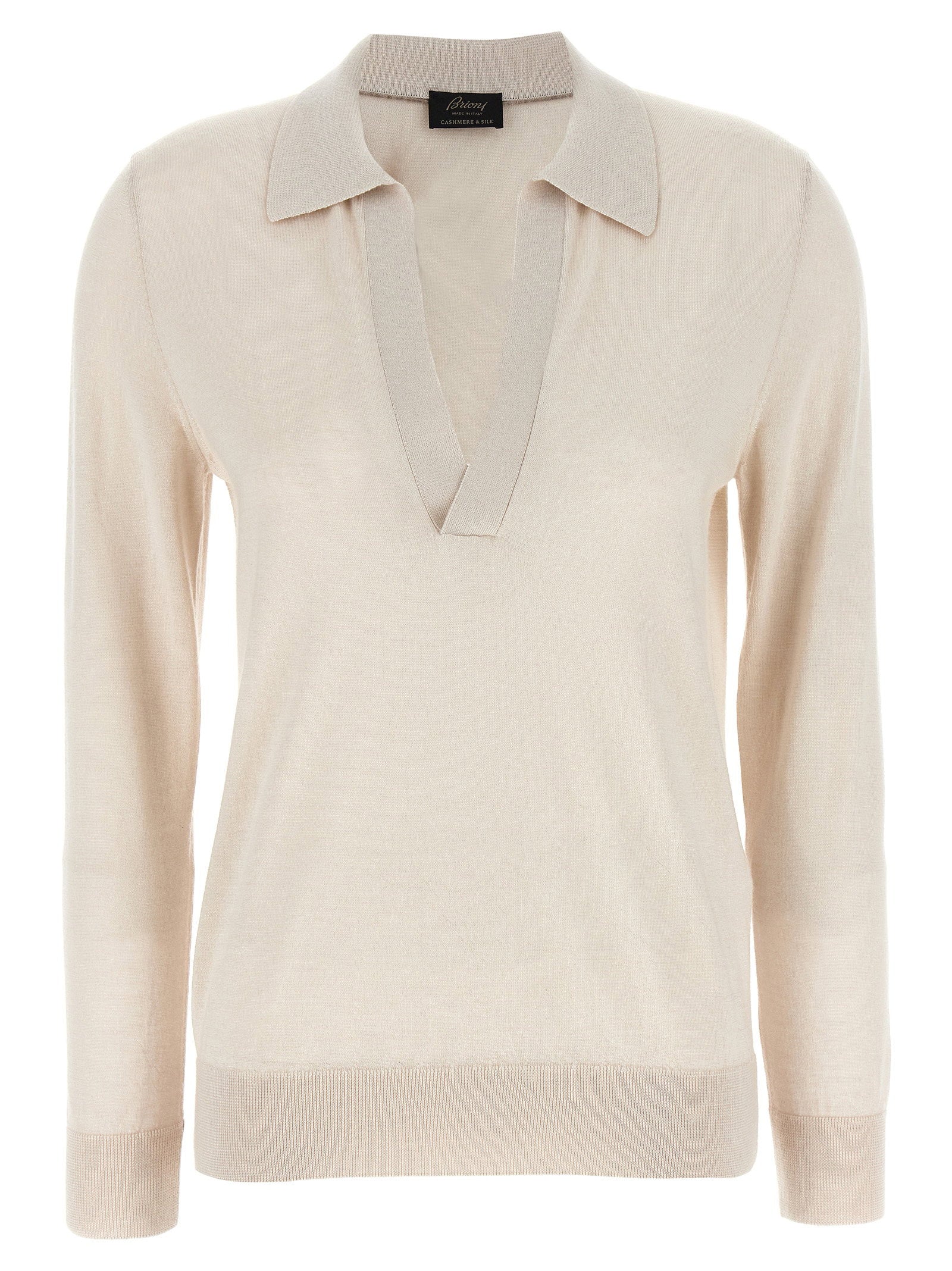 Brioni Cashmere And Silk Polo Shirt