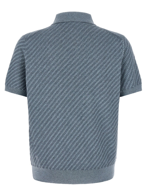 Brioni Trama Weaving Polo