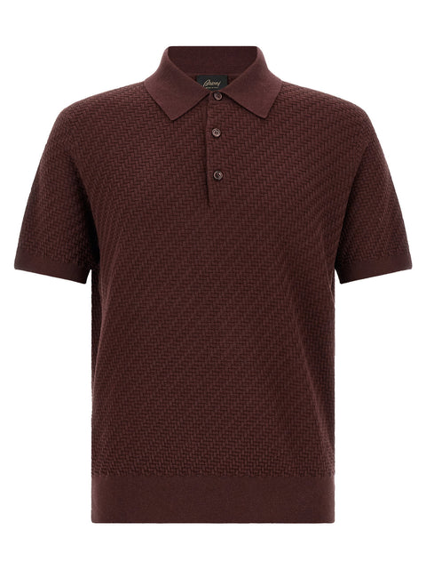 Brioni Trama Weaving Polo