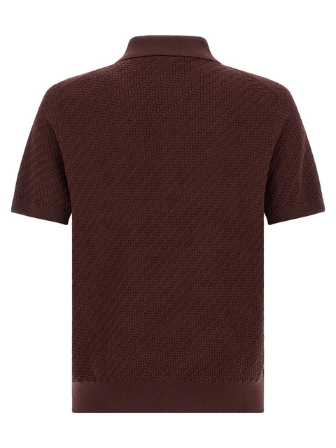 Brioni Trama Weaving Polo