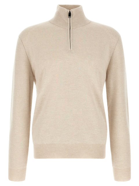 Brioni High Neck Sweater With Zip