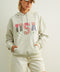 USA Floral Patchwork Sweatshirts with Hoodie