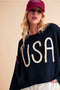 USA Sweater-Sweater-AEMI + CO-S-Navy-Urbanheer