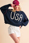 USA Sweater-Sweater-AEMI + CO-S-Navy-Urbanheer