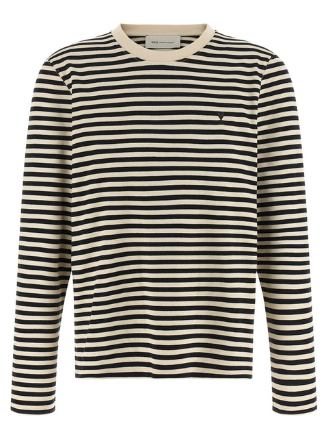 Ami Paris Ami De Coeur Marinière T-shirt