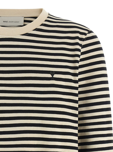 Ami Paris Ami De Coeur Marinière T-shirt