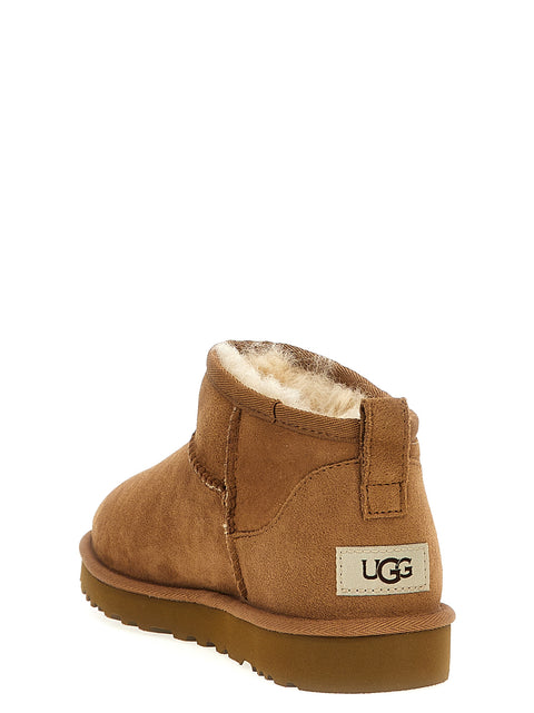 Ultra Mini Sheepskin Suede Ankle Boots