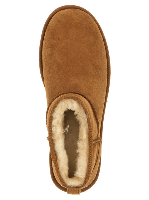 Ultra Mini Sheepskin Suede Ankle Boots