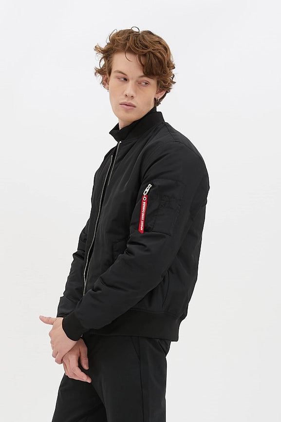Unisex Aviator Bomber-Jacket-Point Zero-S-Black-Urbanheer
