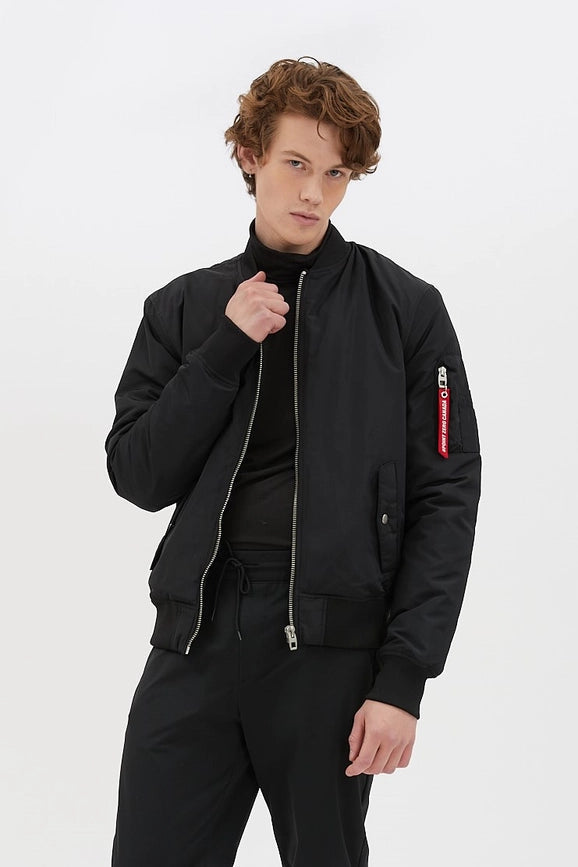 Unisex Aviator Bomber-Jacket-Point Zero-S-Black-Urbanheer