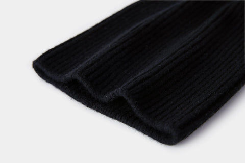 Unisex Cashmere Wool Beanie - Black