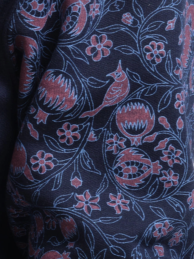 Unisex Printed Crewneck Sweatshirt - Navy-Clothing Sweatshirts-Pali-XS-Urbanheer