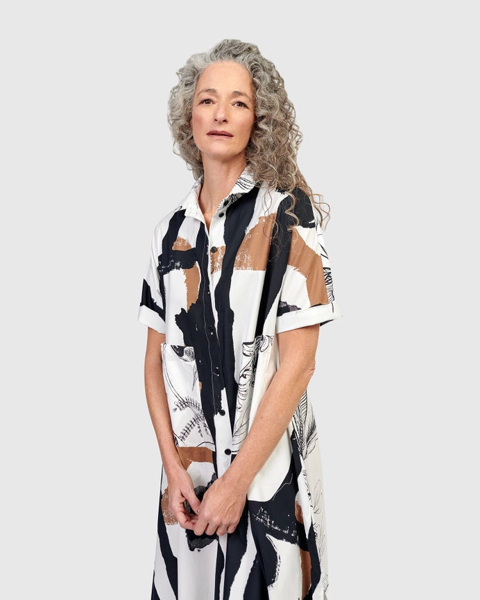 Urban Brixton Shirt Dress, Zebra-Dress-Alembika-S-zebra-Urbanheer