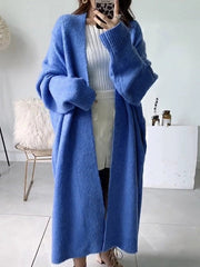 Urban Simple Loose Solid Color Knitting Cardigan Coat BLUE-Coat-Halibuyfashion-FREE SIZE-BLUE-Urbanheer