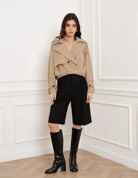 Urban Structured Short Trench Coat