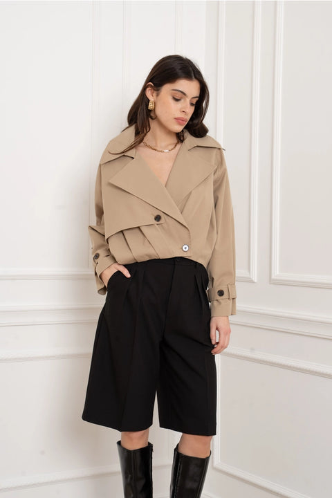 Urban Structured Short Trench Coat
