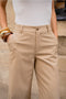 Urban Wide High-Waisted Pants with Back Triangle Pocket
