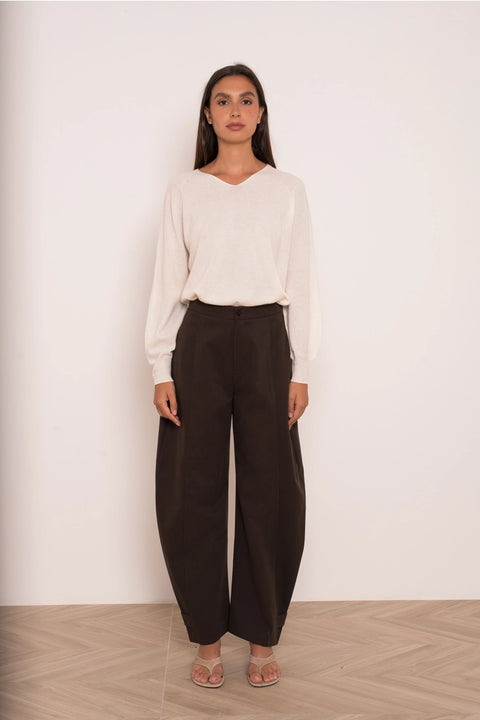 Utility Balloon Pants with A Fastening At the Hem