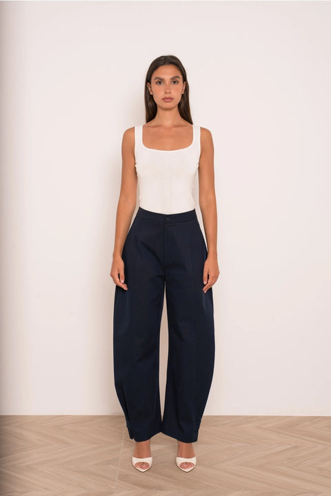 Utility Balloon Pants with A Fastening At the Hem