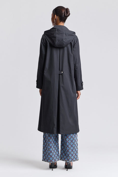 Utility Hooded Long Rain Jacket