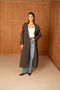 Utility Oversized Long Belted Trench with Stand-Up Collar