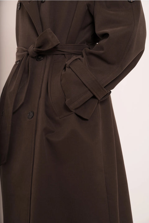 Utility Oversized Long Double-Breasted Trench