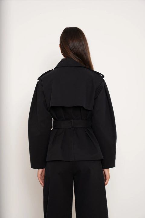 Utility Short Belted Trench Jacket